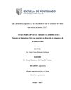 La gestión logística y  incidencia en el avance de obra de edificaciones 2017