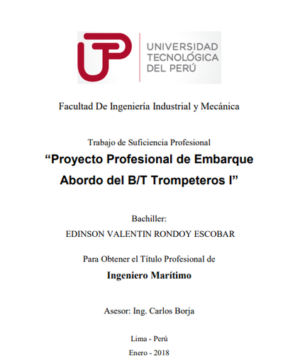 Proyecto profesional de embarque a bordo del B/T Trompeteros I