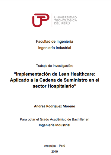 Implementación de Lean Healthcare: aplicado a la cadena de suministro en el sector hospitalario