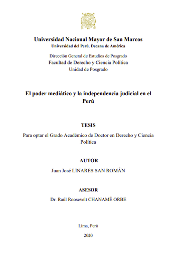 El poder mediático y la independencia judicial en el Perú