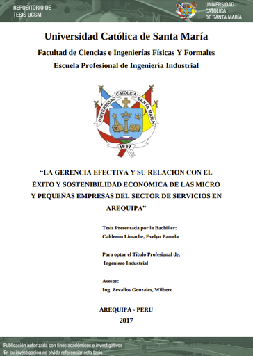 La Gerencia Efectiva y su Relación Con el Éxito y Sostenibilidad Económica De Las Micro y Pequeñas Empresas