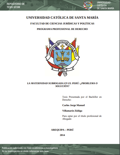 MATERNIDAD SUBROGADA EN EL PERÚ