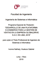 Desarrollo de una plataforma e-commerce para la gestión de ventas en la empresa GlobalDrive S. A. C. en Lima, 2019