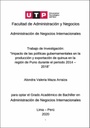 Impacto de las políticas gubernamentales en la producción y exportación de quinua en el región de Puno periodo 2014 - 2018