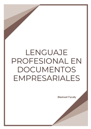 LENGUAJE PROFESIONAL EN DOCUMENTOS EMPRESARIALES