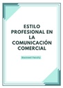 ESTILO PROFESIONAL EN LA COMUNICACIÓN COMERCIAL