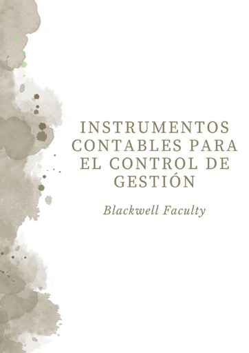 INSTRUMENTOS CONTABLES PARA EL CONTROL DE GESTIÓN