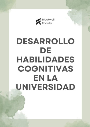 DESARROLLO DE HABILIDADES COGNITIVAS EN LA UNIVERSIDAD