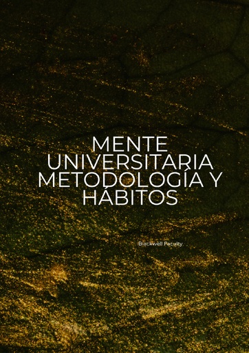 MENTE UNIVERSITARIA METODOLOGÍA Y HÁBITOS
