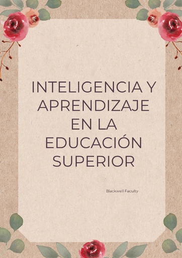 INTELIGENCIA Y APRENDIZAJE EN LA EDUCACIÓN SUPERIOR