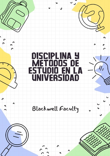 DISCIPLINA Y MÉTODOS DE ESTUDIO EN LA UNIVERSIDAD