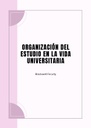 ORGANIZACIÓN DEL ESTUDIO EN LA VIDA UNIVERSITARIA