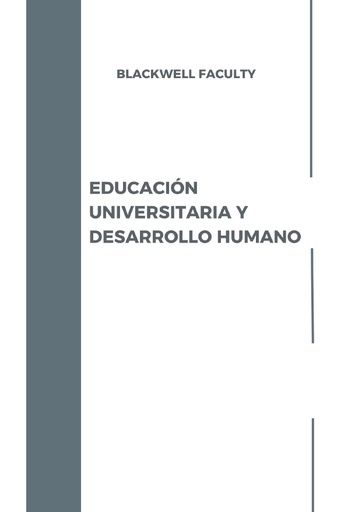 EDUCACIÓN UNIVERSITARIA Y DESARROLLO HUMANO