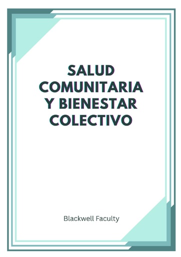 SALUD COMUNITARIA Y BIENESTAR COLECTIVO
