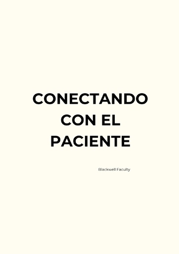 CONECTANDO CON EL PACIENTE