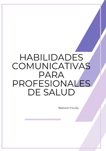 HABILIDADES COMUNICATIVAS PARA PROFESIONALES DE SALUD