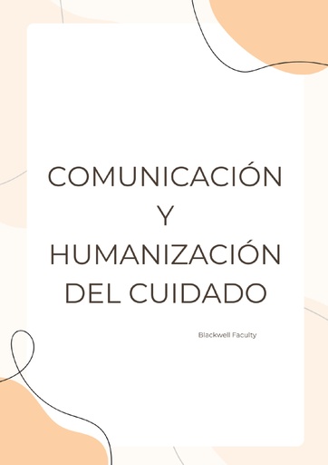COMUNICACIÓN Y HUMANIZACIÓN DEL CUIDADO