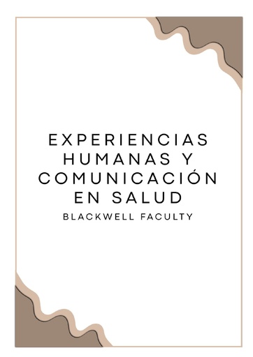 EXPERIENCIAS HUMANAS Y COMUNICACIÓN EN SALUD