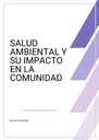 SALUD AMBIENTAL Y SU IMPACTO EN LA COMUNIDAD