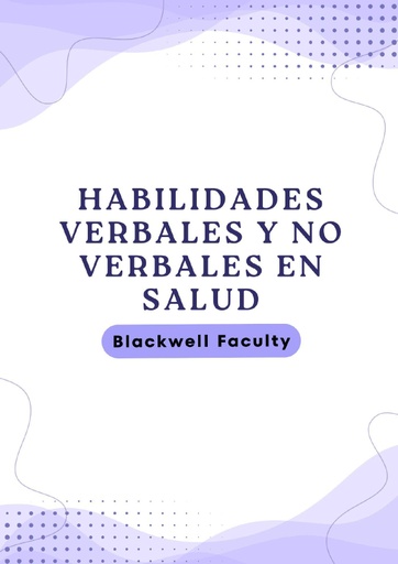 HABILIDADES VERBALES Y NO VERBALES EN SALUD