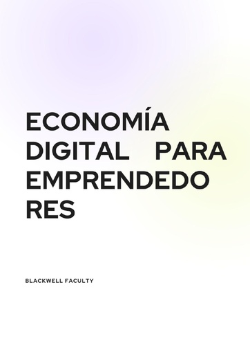 ECONOMÍA DIGITAL PARA EMPRENDEDORES