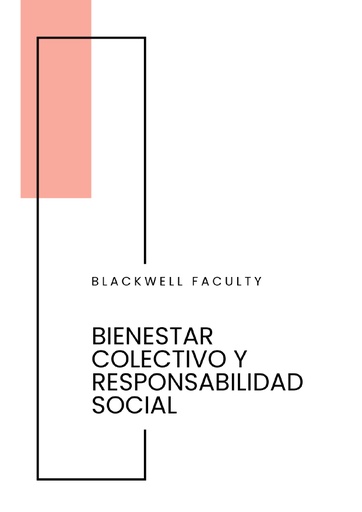 BIENESTAR COLECTIVO Y RESPONSABILIDAD SOCIAL