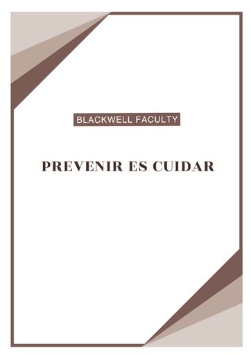 PREVENIR ES CUIDAR