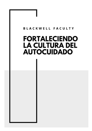 FORTALECIENDO LA CULTURA DEL AUTOCUIDADO