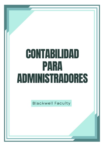 CONTABILIDAD PARA ADMINISTRADORES
