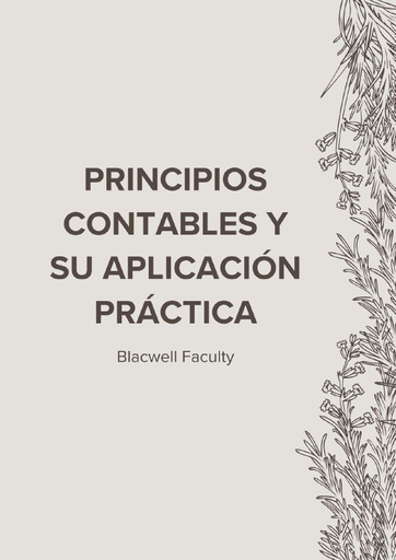 PRINCIPIOS CONTABLES Y SU APLICACIÓN PRÁCTICA