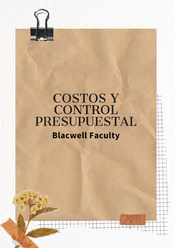COSTOS Y CONTROL PRESUPUESTAL