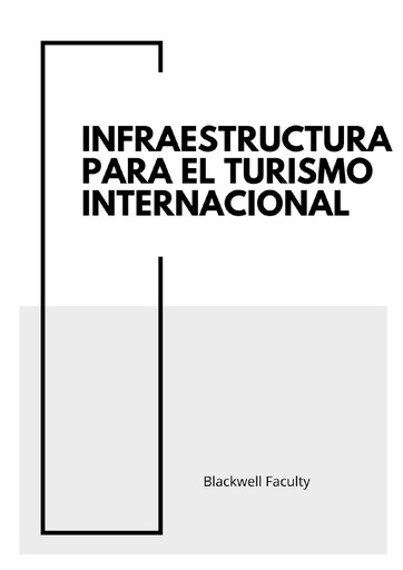 INFRAESTRUCTURA PARA EL TURISMO INTERNACIONAL