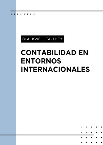 CONTABILIDAD EN ENTORNOS INTERNACIONALES