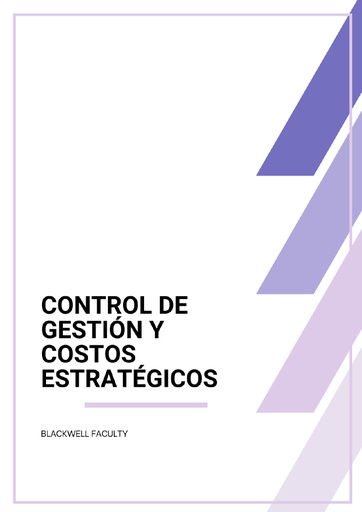 CONTROL DE GESTIÓN Y COSTOS ESTRATÉGICOS