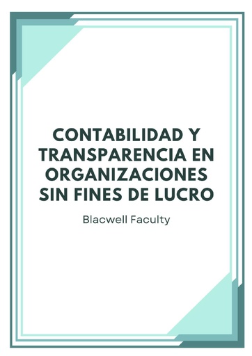 CONTABILIDAD Y TRANSPARENCIA EN ORGANIZACIONES SIN FINES DE LUCRO