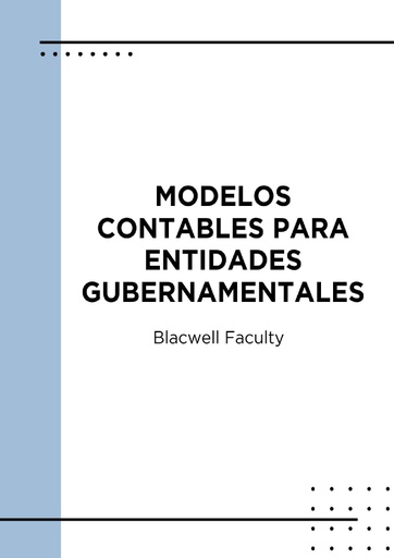 MODELOS CONTABLES PARA ENTIDADES GUBERNAMENTALES