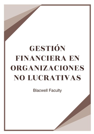 GESTIÓN FINANCIERA EN ORGANIZACIONES NO LUCRATIVAS
