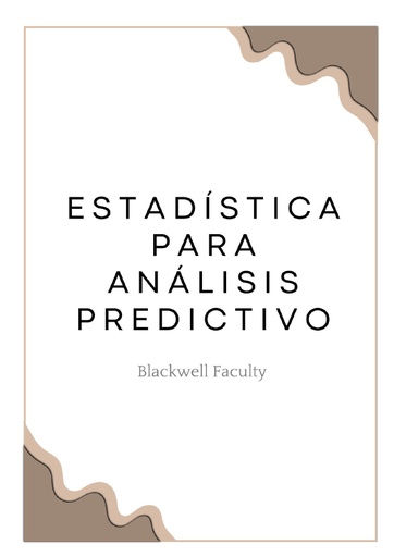 ESTADÍSTICA PARA ANÁLISIS PREDICTIVO