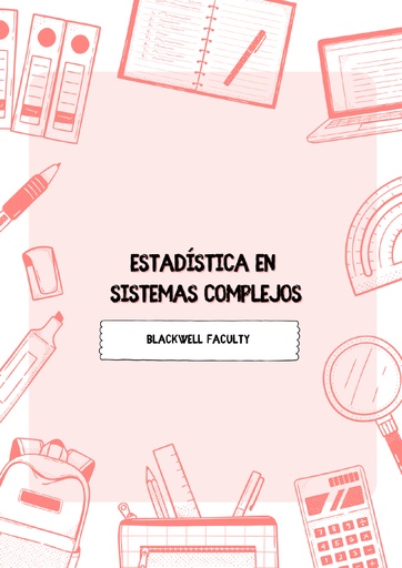 ESTADÍSTICA EN SISTEMAS COMPLEJOS