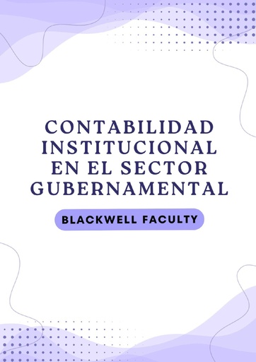 CONTABILIDAD INSTITUCIONAL EN EL SECTOR GUBERNAMENTAL