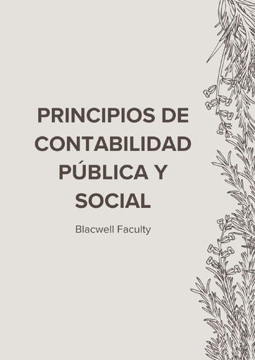PRINCIPIOS DE CONTABILIDAD PÚBLICA Y SOCIAL