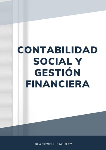 CONTABILIDAD SOCIAL Y GESTIÓN FINANCIERA