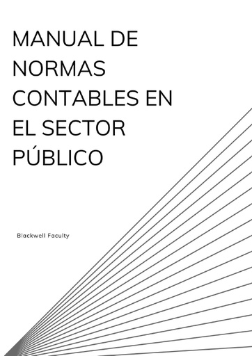 MANUAL DE NORMAS CONTABLES EN EL SECTOR PÚBLICO