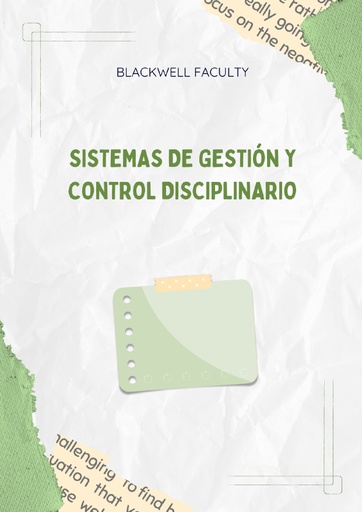 SISTEMAS DE GESTIÓN Y CONTROL DISCIPLINARIO