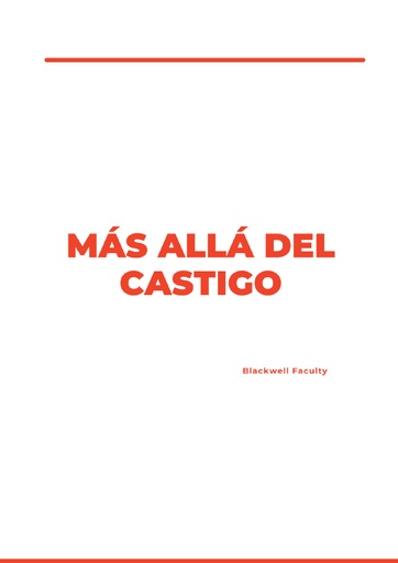 MÁS ALLÁ DEL CASTIGO