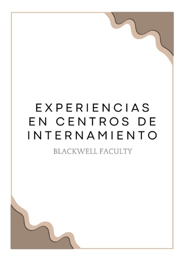 EXPERIENCIAS EN CENTROS DE INTERNAMIENTO