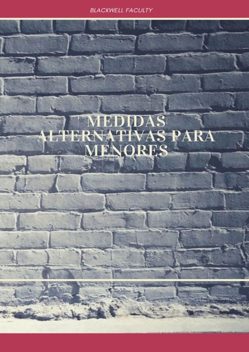MEDIDAS ALTERNATIVAS PARA MENORES