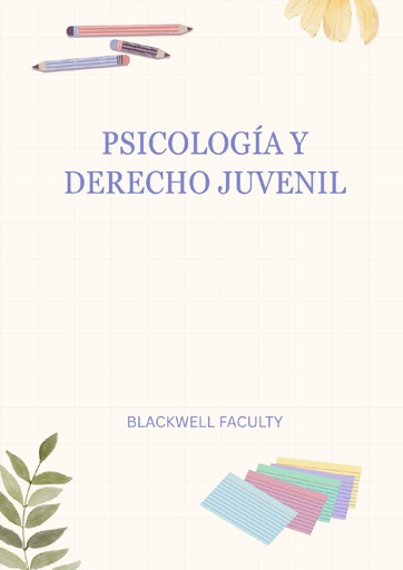 PSICOLOGÍA Y DERECHO JUVENIL