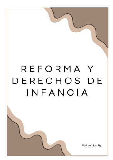 REFORMA Y DERECHOS DE INFANCIA