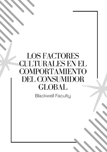 LOS FACTORES CULTURALES EN EL COMPORTAMIENTO DEL CONSUMIDOR GLOBAL